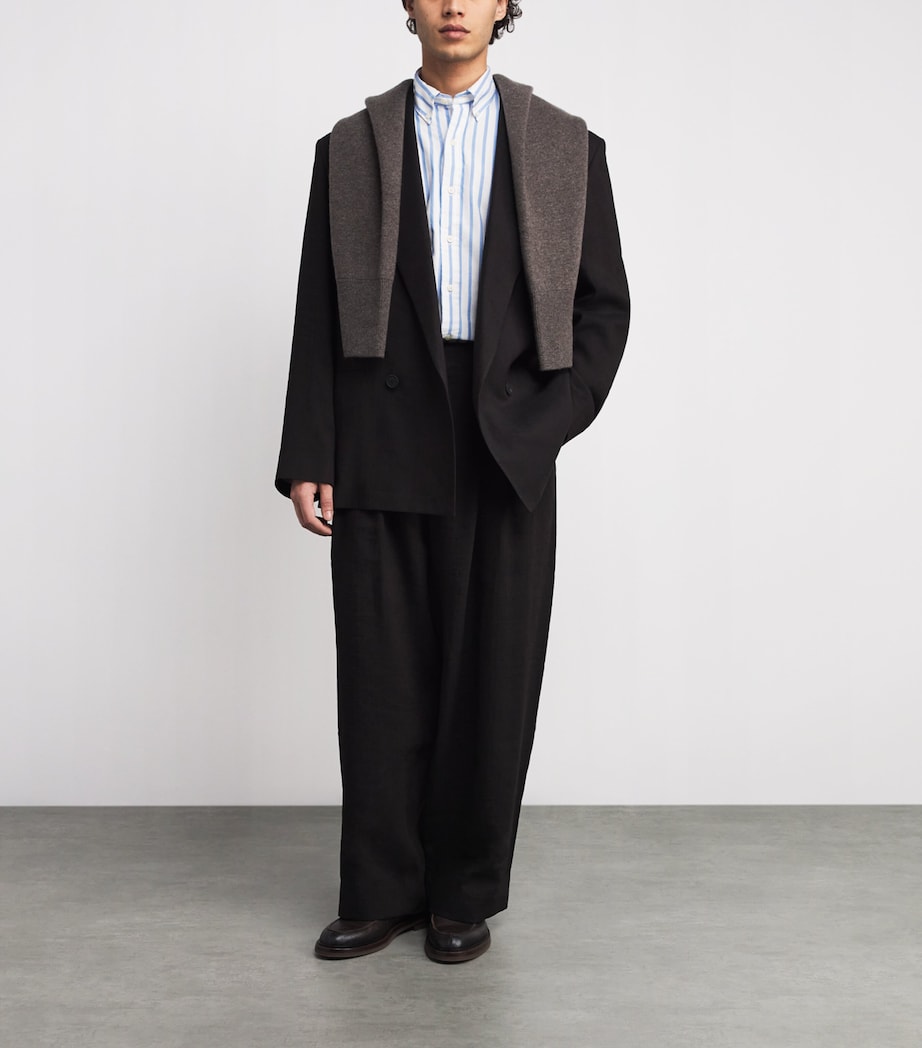 Custom Fit Stripe Oxford Shirt 5149A BLUE/WHITE Image 2