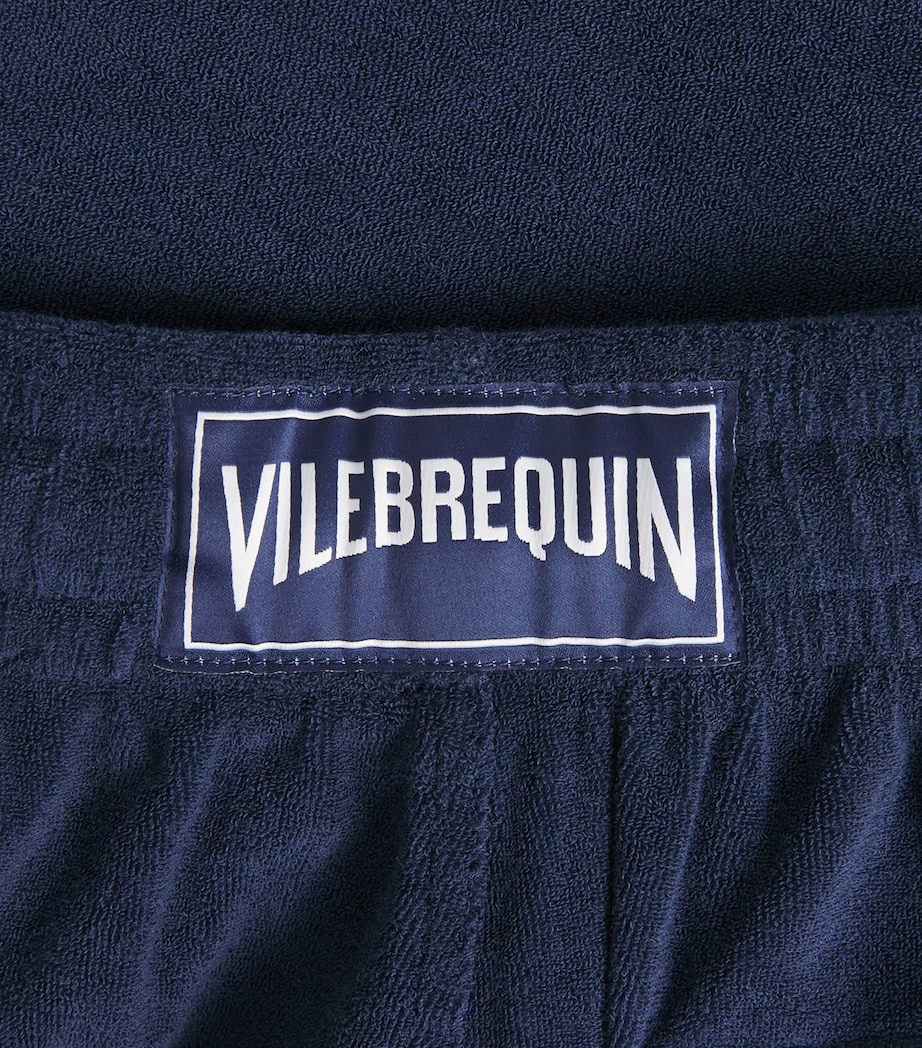 Vilebrequin Mens Organic Cotton Terry-Blend Bolide Shorts Bleu Marine Image 6