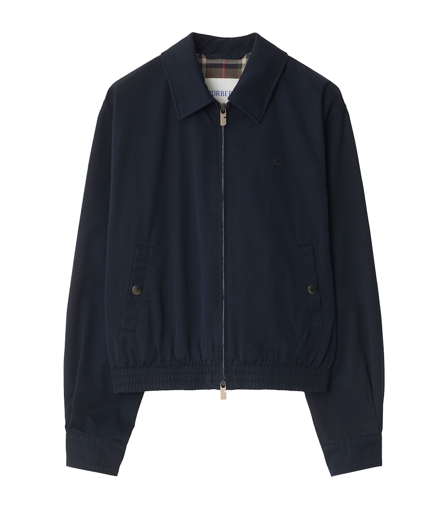 Cotton Gabardine Harrington Jacket NAVY Image 1