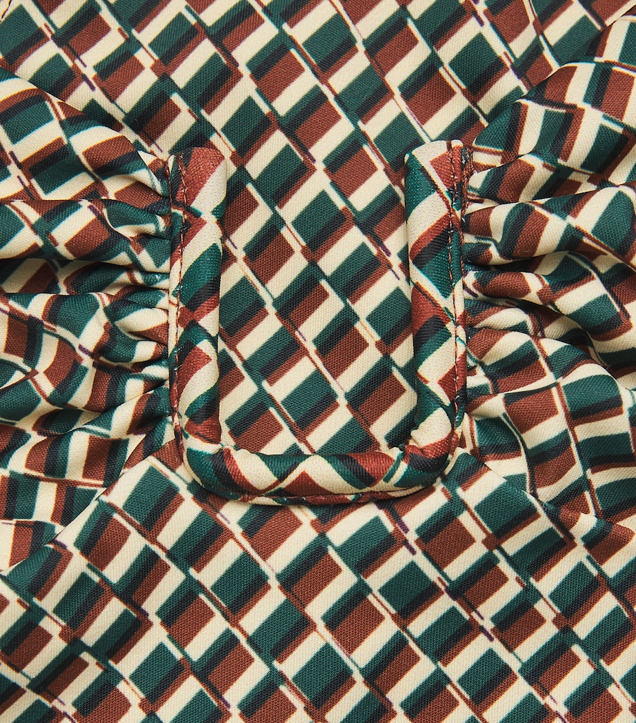 Geometric Print High-Leg Cannes Swimsuit IVY GREEN GEO PRINT Image 5