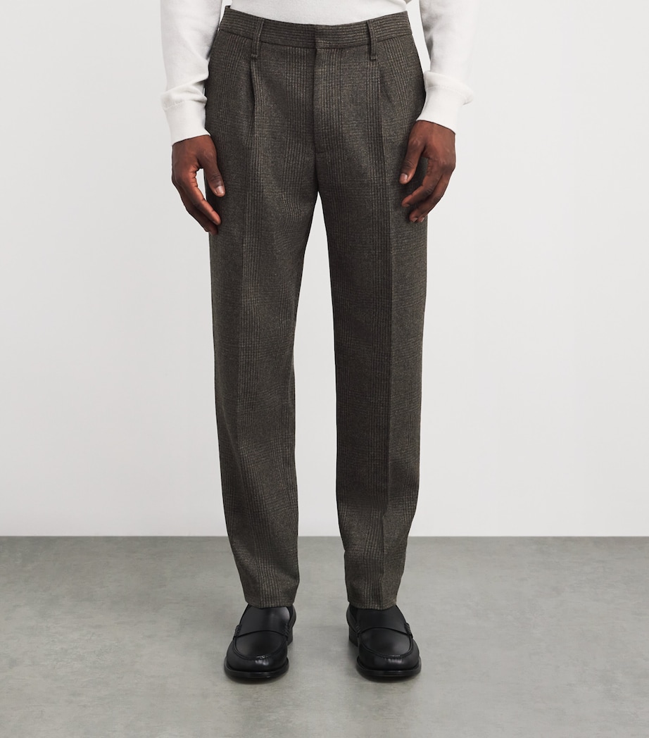 Wool Pleated Wide-Leg Trousers BRWPL Image 3