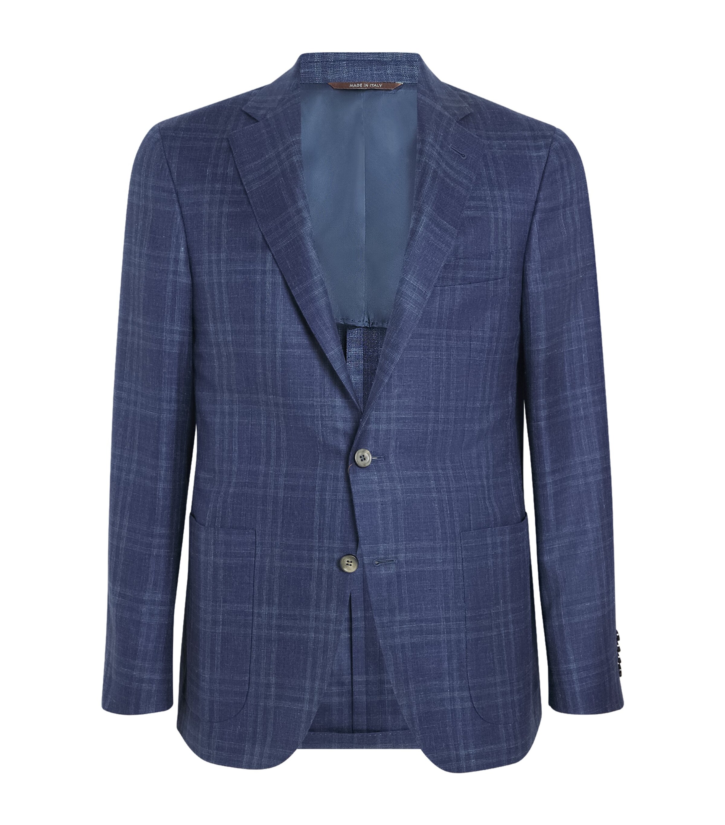 Canali Mens Wool-Silk-Linen Kei Blazer Image 1