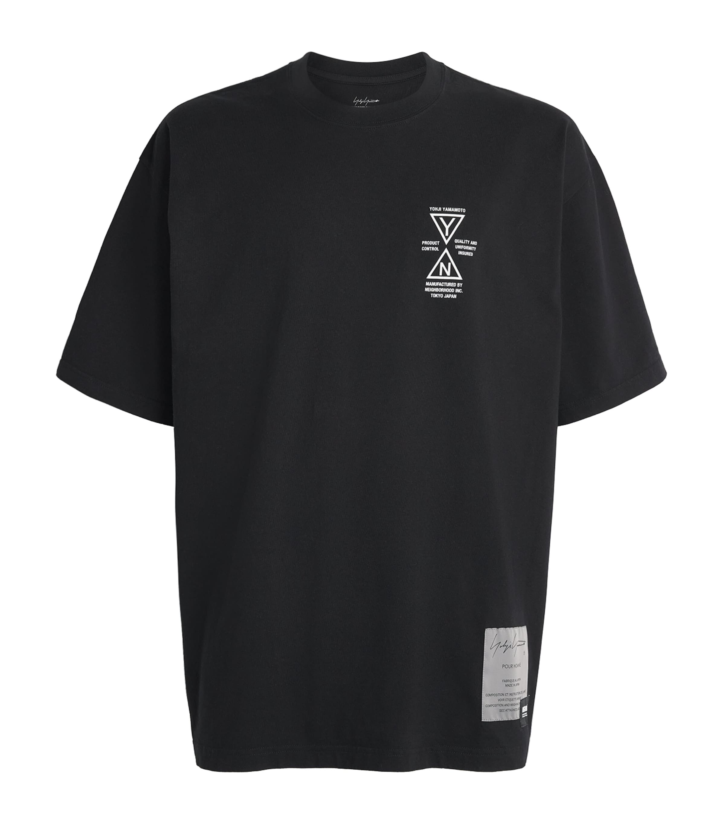Yohji Yamamoto x Neighborhood Cotton Graphic T-Shirt Black