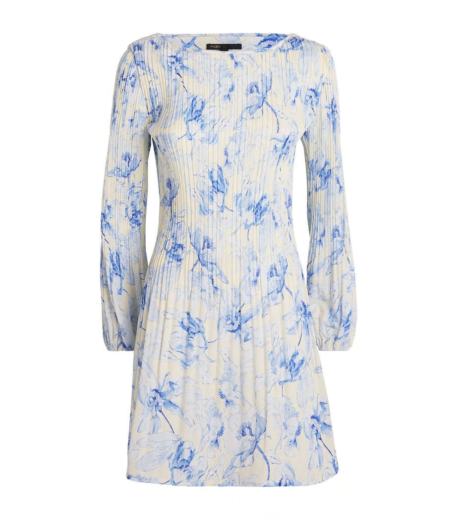 Pleated Floral Midi Dress BLUE FLOWER Image 1