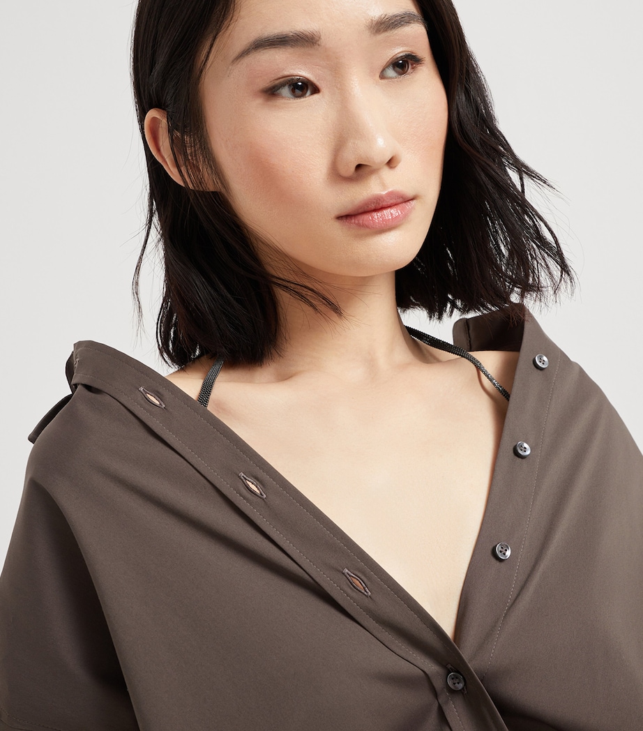 Stretch-Cotton Poplin Shirt C8705 Image 6