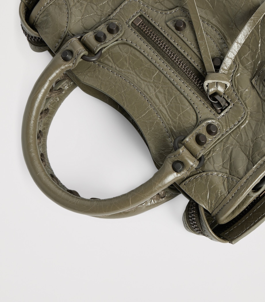 Balenciaga Crinkled Lambskin Nano Le City Top-Handle Bag Image 8