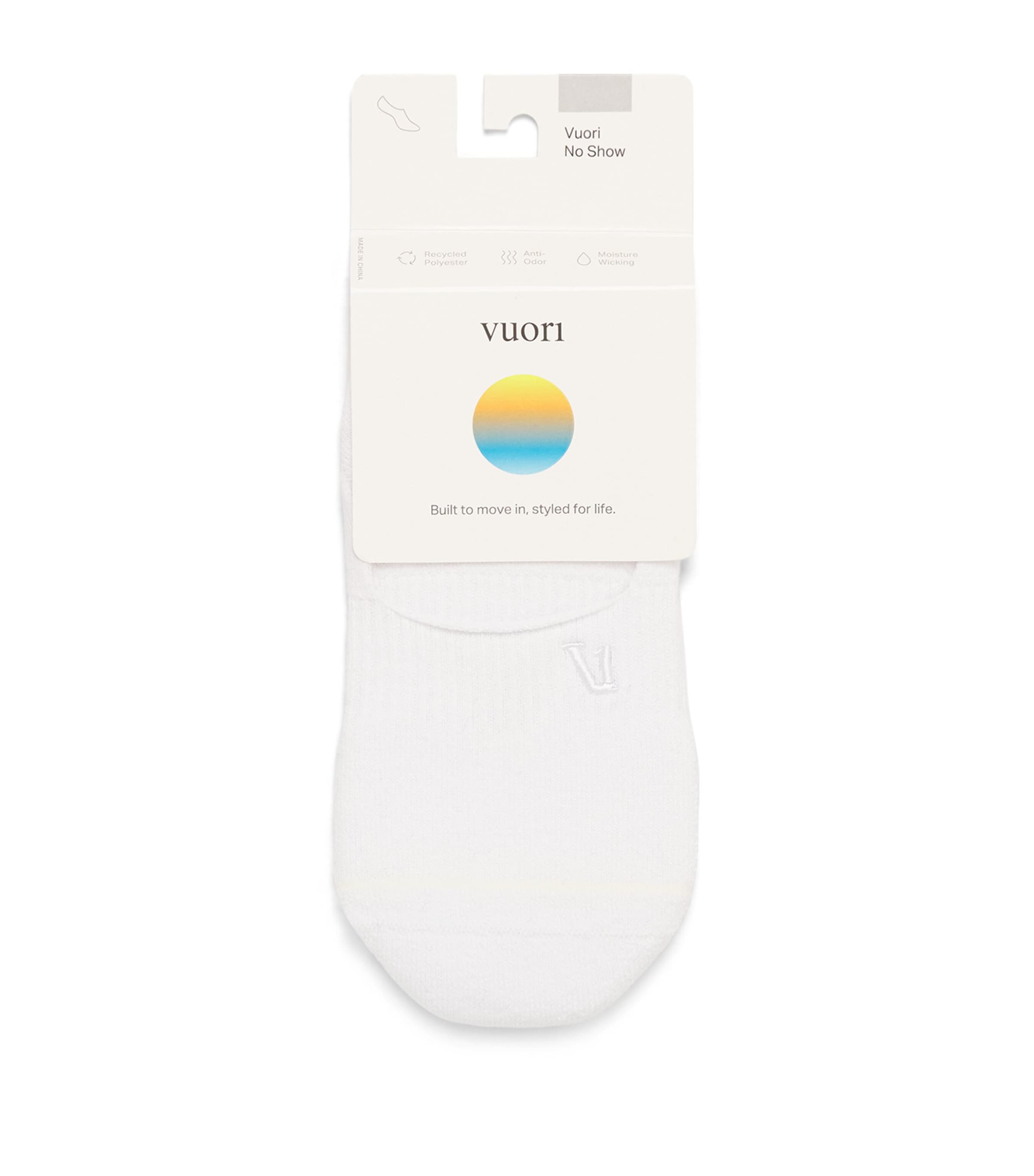 Shop Vuori No Show Performance Socks In White