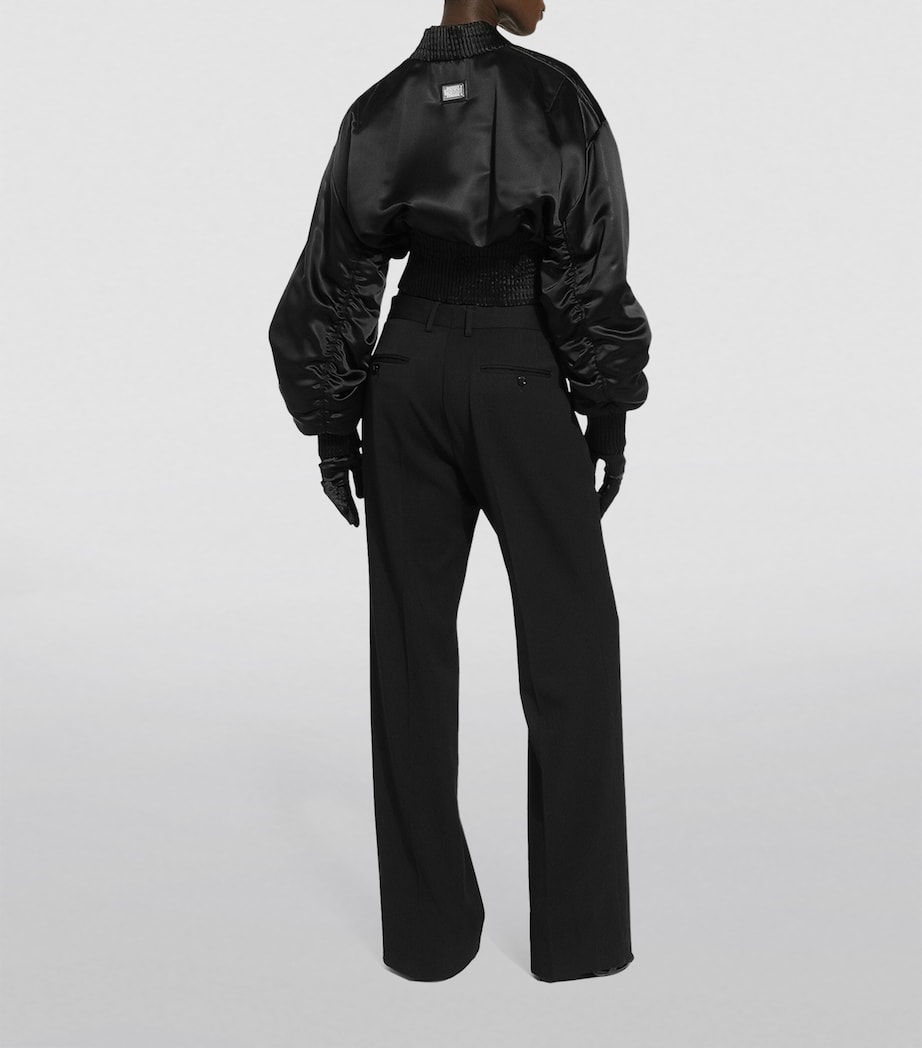 Wool Tailored Trousers N0000-BLACK Image 6