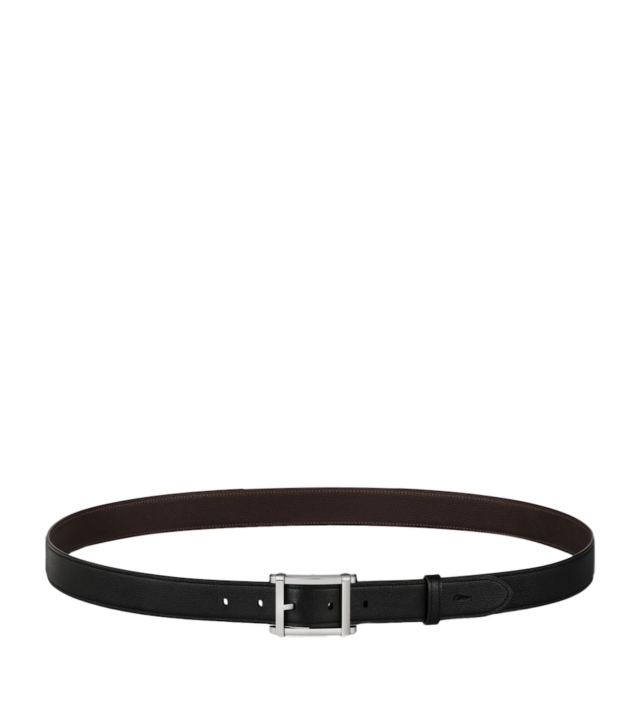 Leather Reversible Tank Chinoise Belt BLACK Image 3