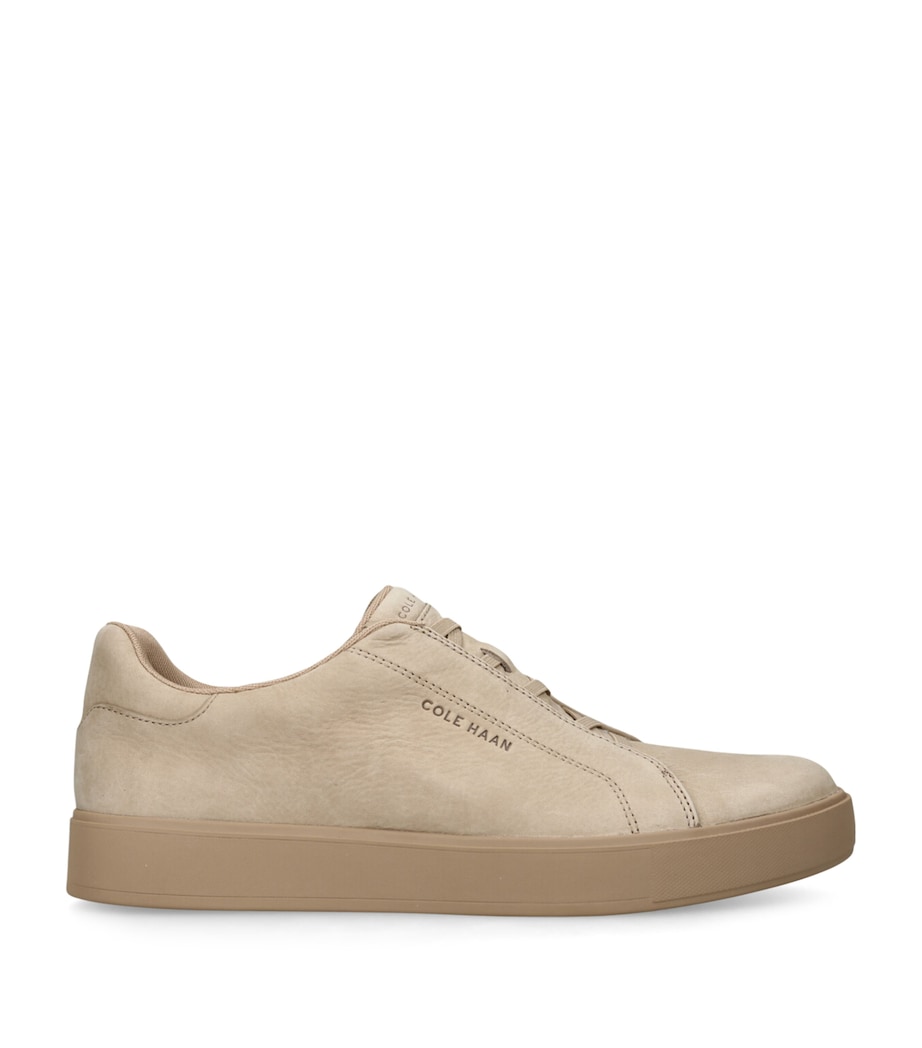 Cole Haan Leather GrandPrø Luxe Slip-On Sneakers Beige Image 1