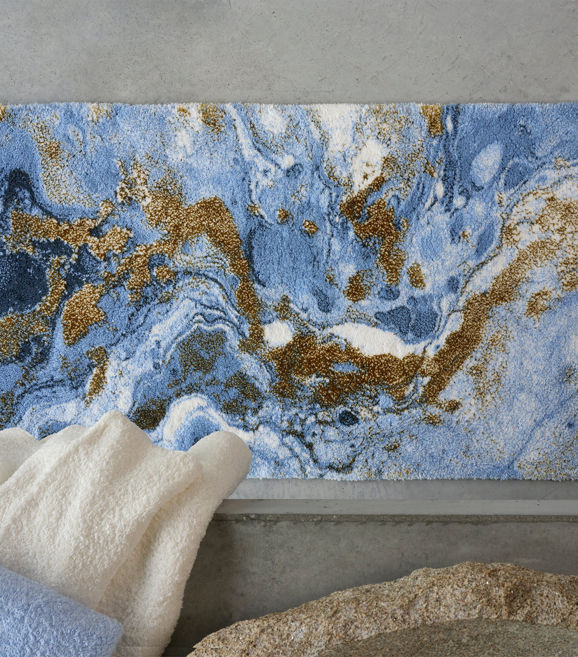 Abyss & Habidecor Dandy Bath Rug (70cm x 120cm) Powder Blue Image 5