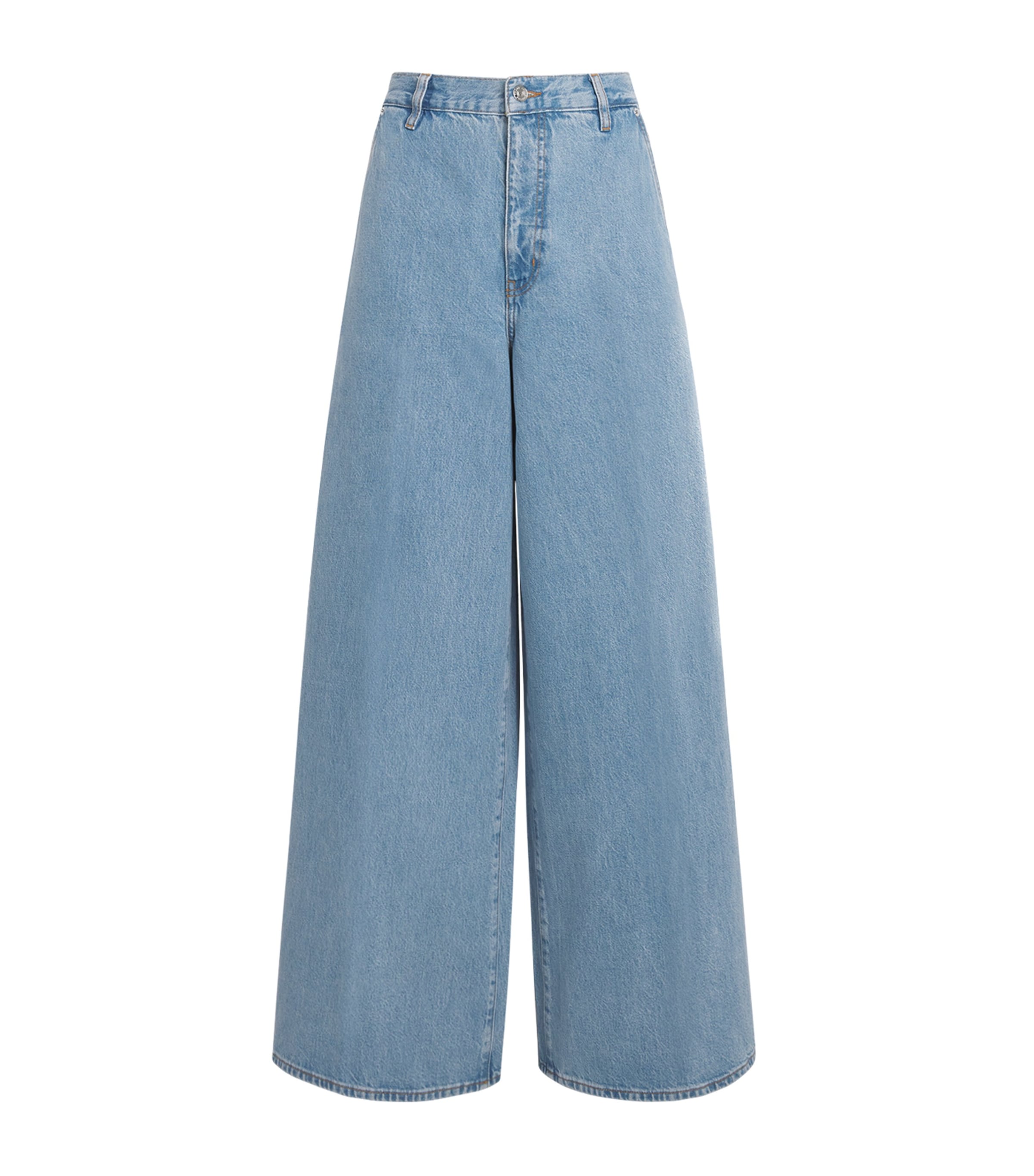 Frame The Drape Wide-leg Jeans In Blue