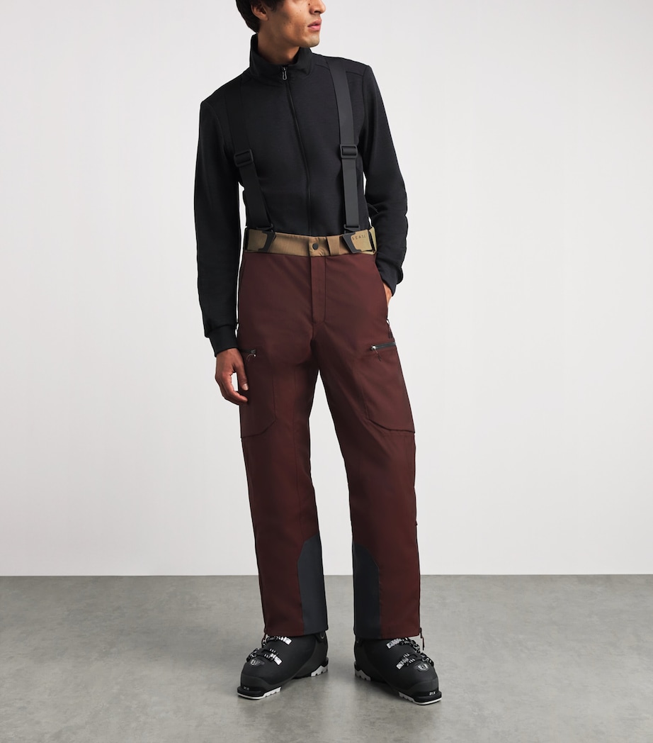 Sease Mens Wool-Blend Solaro Ski Trousers Red Gum Image 2