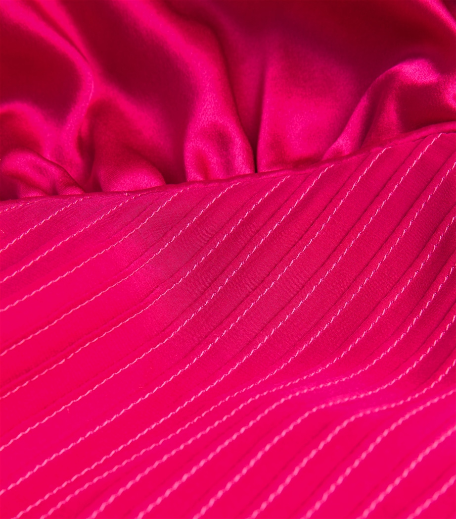 Silk V-Neck Diva Maxi Dress REGIO FUCHSIA Image 5