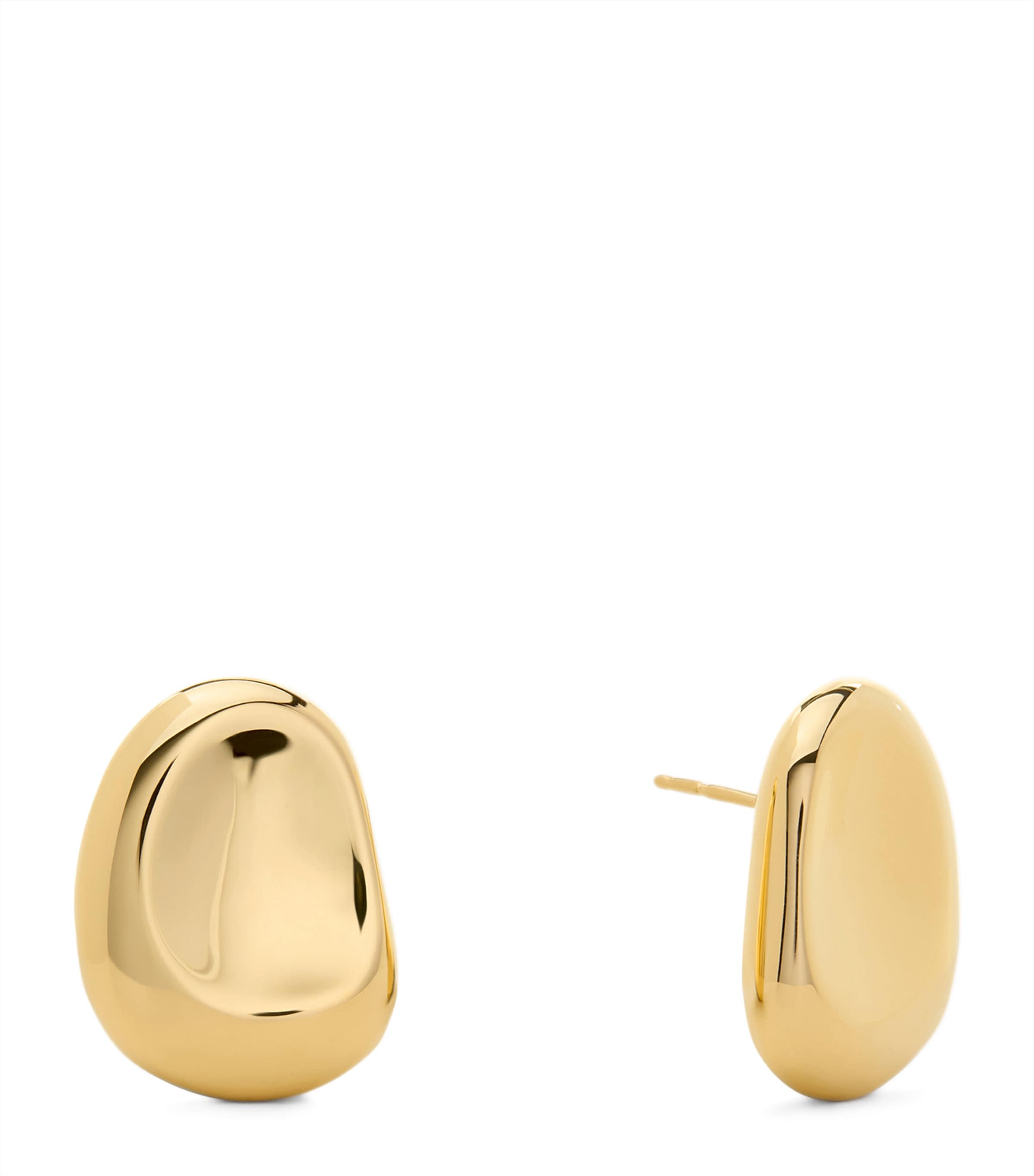 Monica Vinader Gold Vermeil Aria Bold Stud Earrings