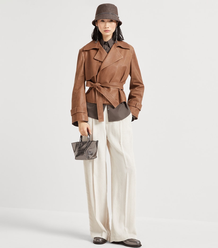 Corduroy Wide-Leg Track Trousers C4239 Image 2