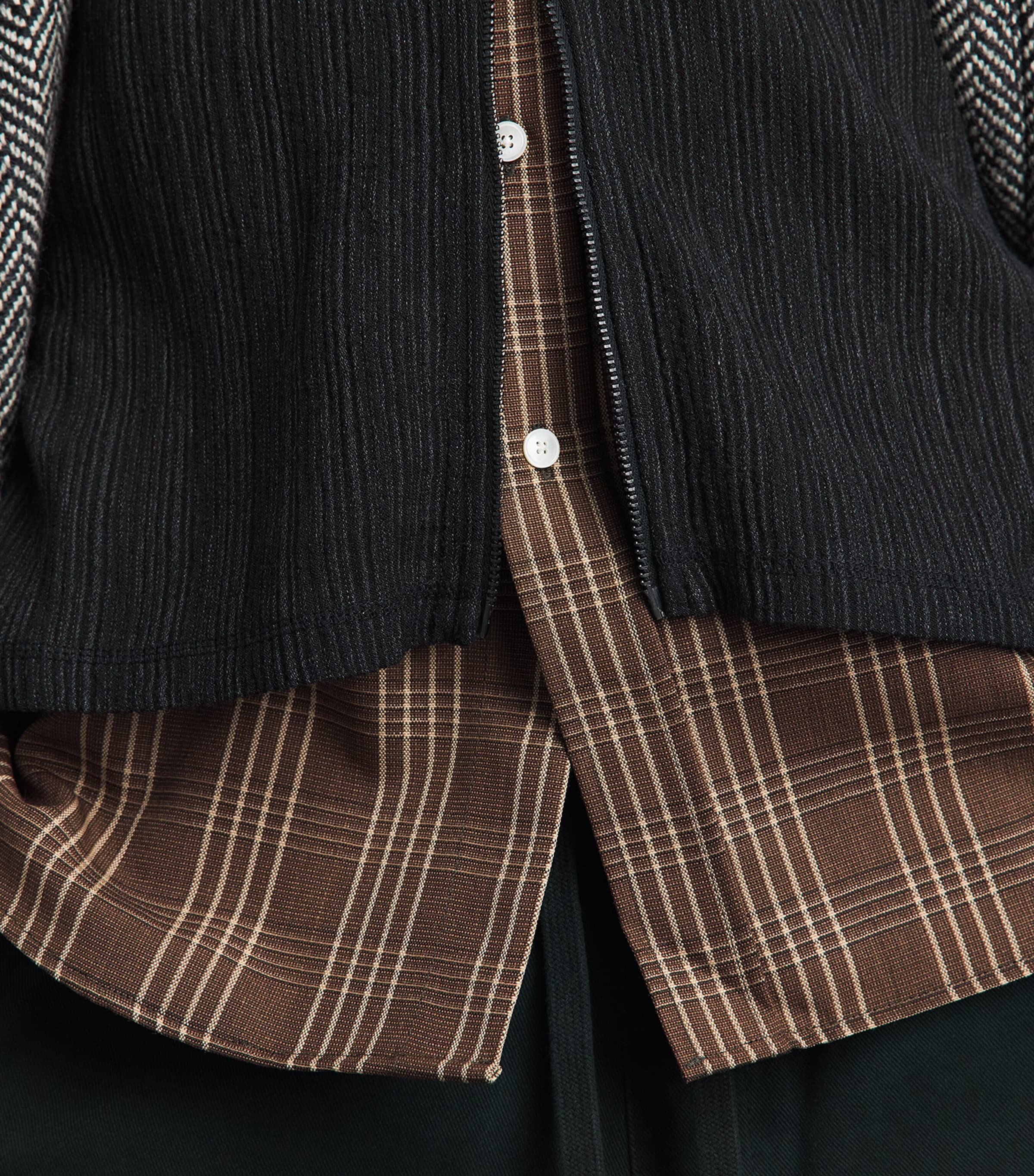 AMI Paris Brown Cotton Check Shirt | Harrods US