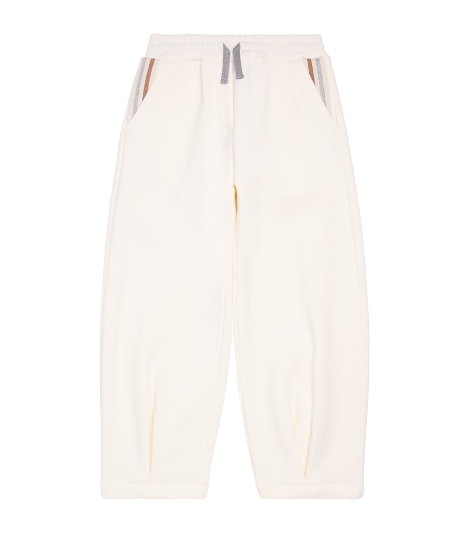 Cotton Stripe-Detail Sweatpants (2-16 Years) 101BGIVORY/BEIGE Image 1