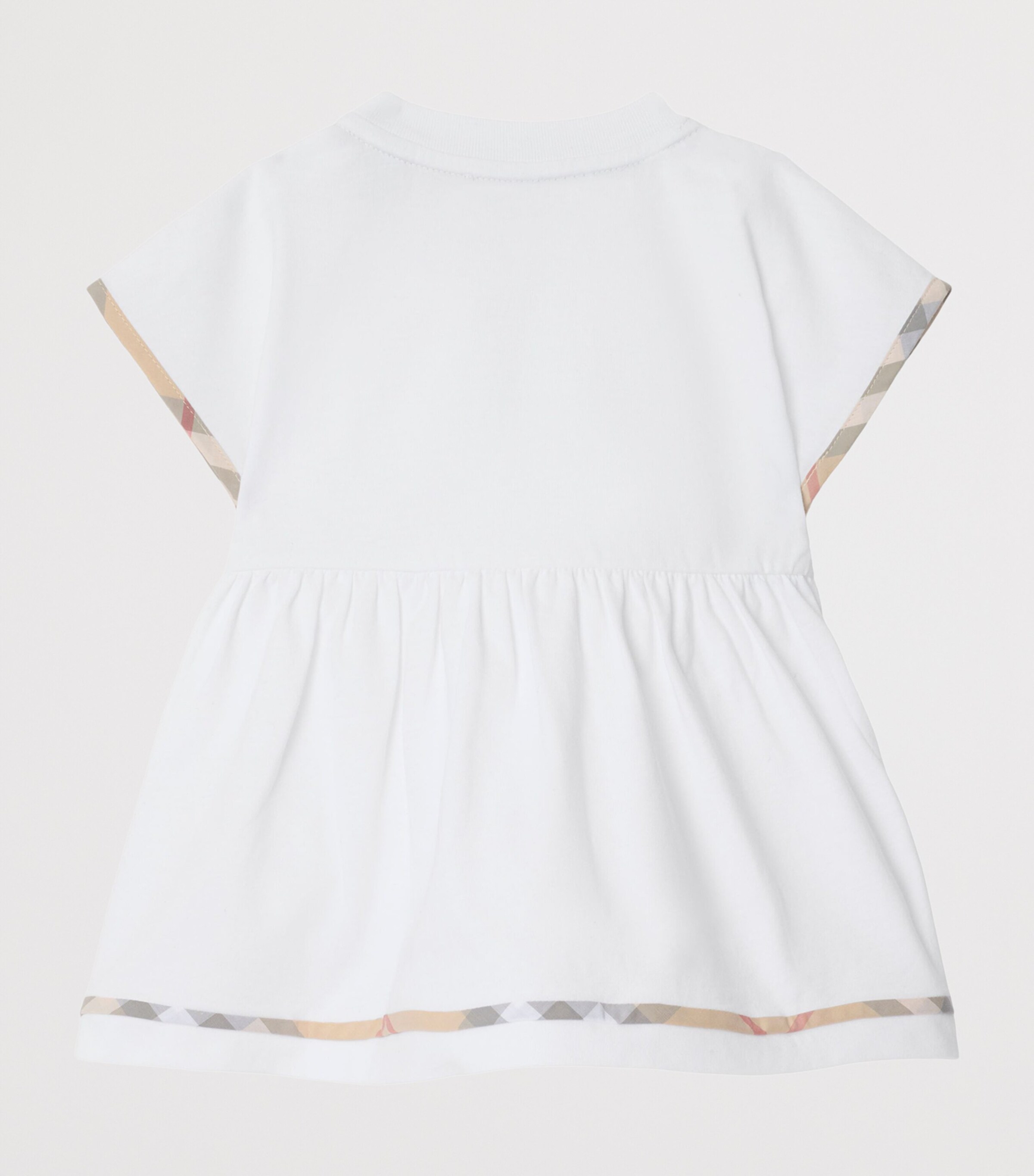 Burberry Kids Cotton Check-Trim Dress and Bloomers Set (1-18 Months) White Image 2