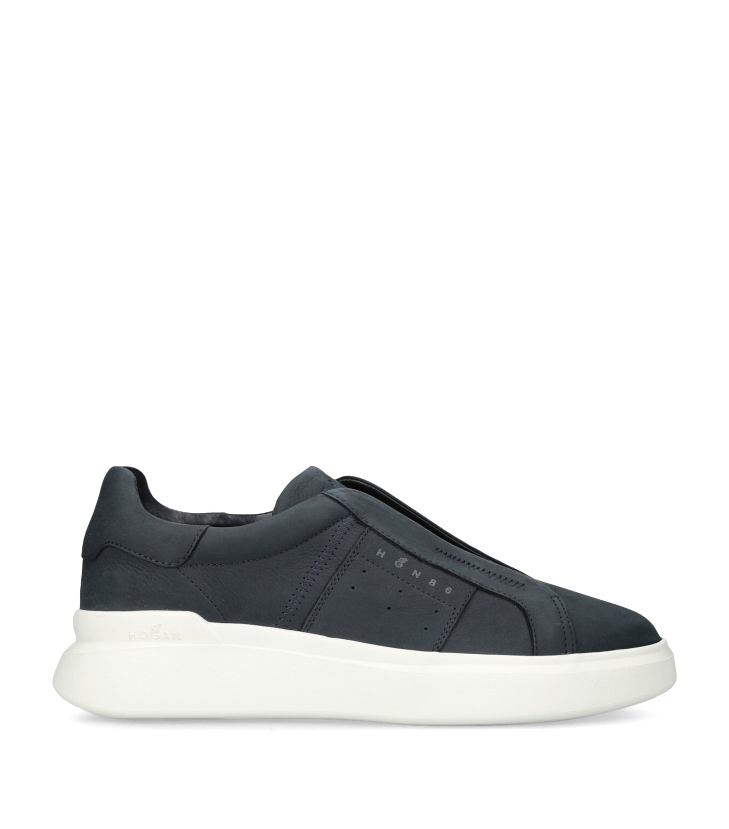 Hogan Suede Slip-on Sneakers In Navy