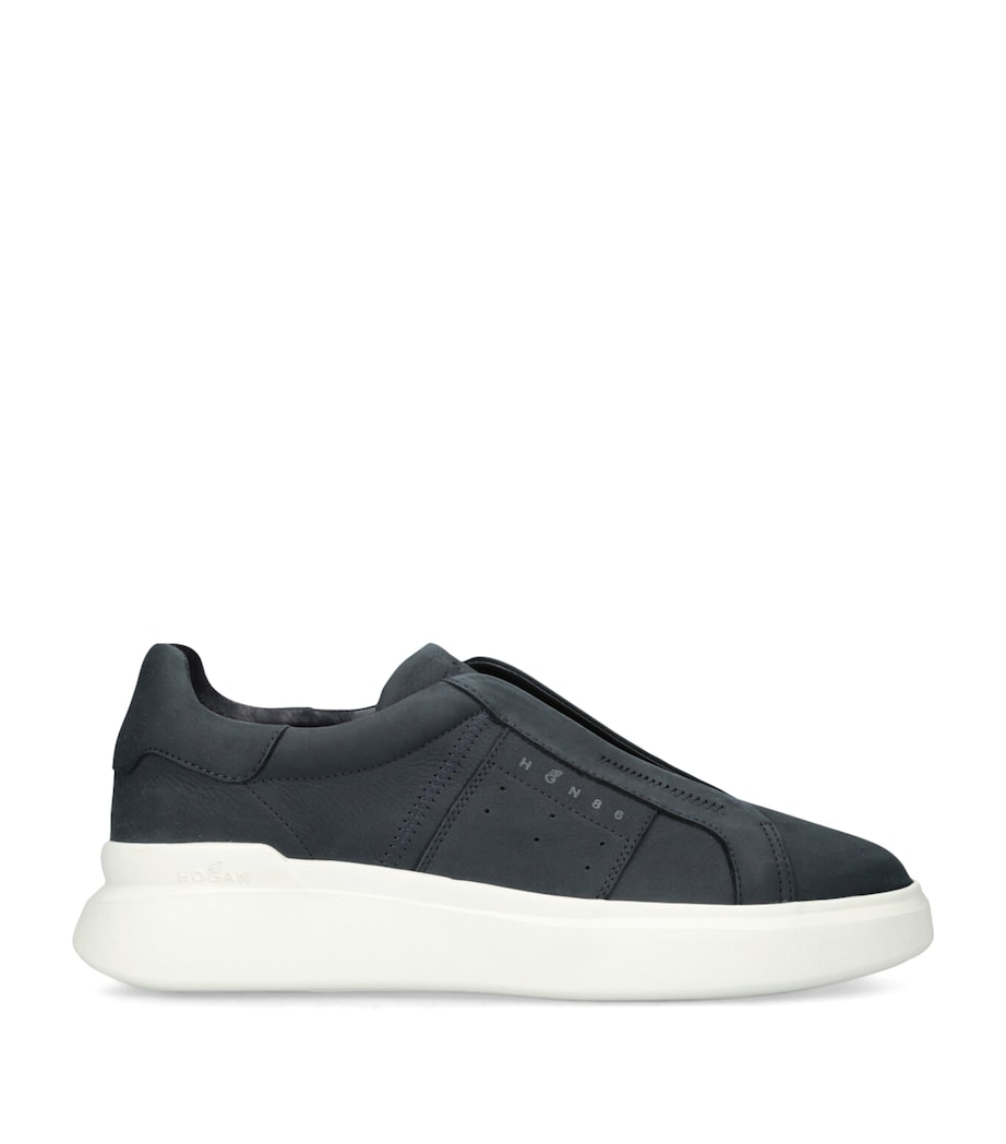 Suede Slip-On Sneakers NAVY Image 1