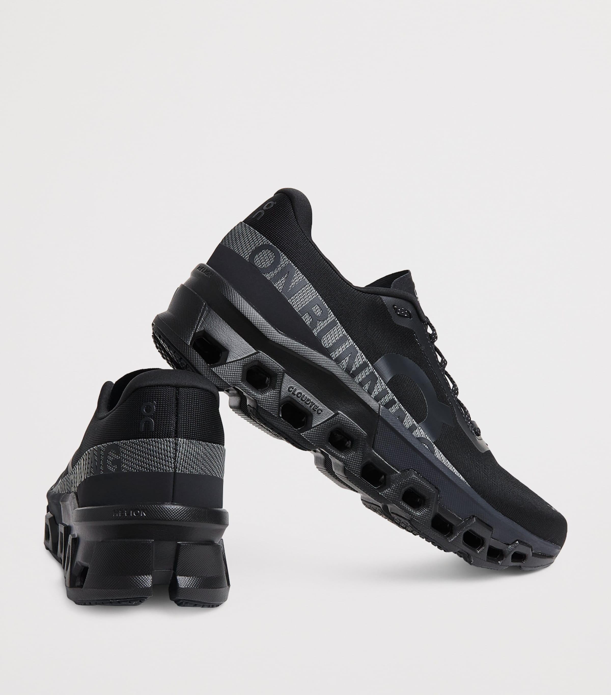 On Mens Cloudmonster 2 Trainers Black | Black Image 7