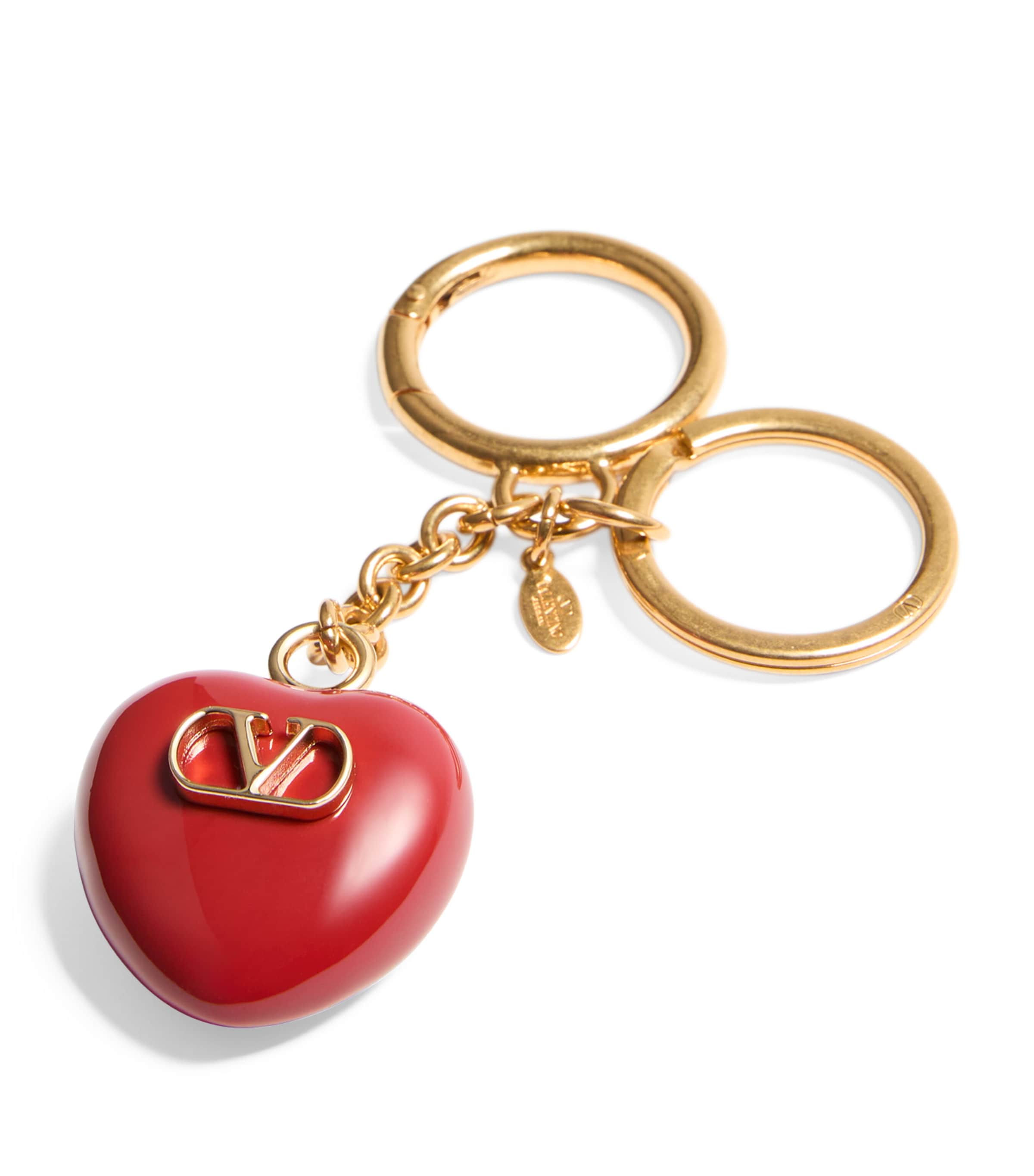 キーホルダー・キーリング Valentino Garavani Bag charm keyring Coeur  in red Valentino Garavani Keychain: Designer Keyrings for Women