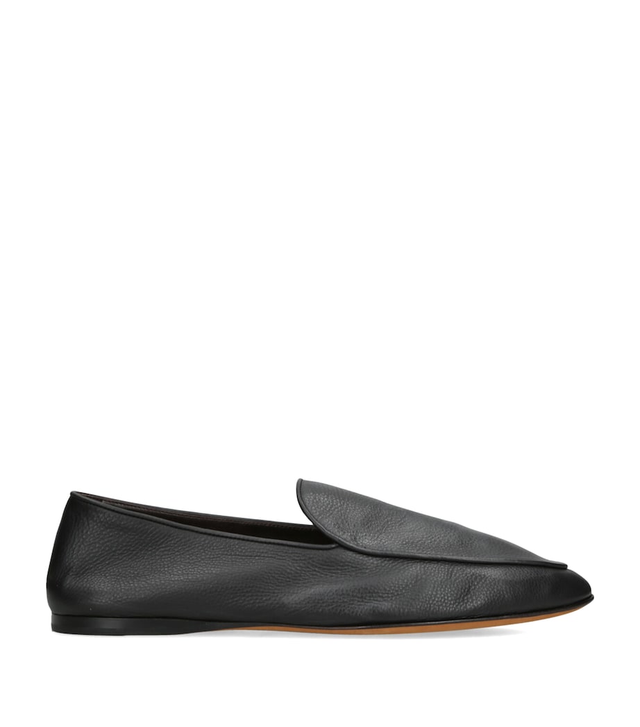 The Row Hereditas Leather Loafers Black Image 1