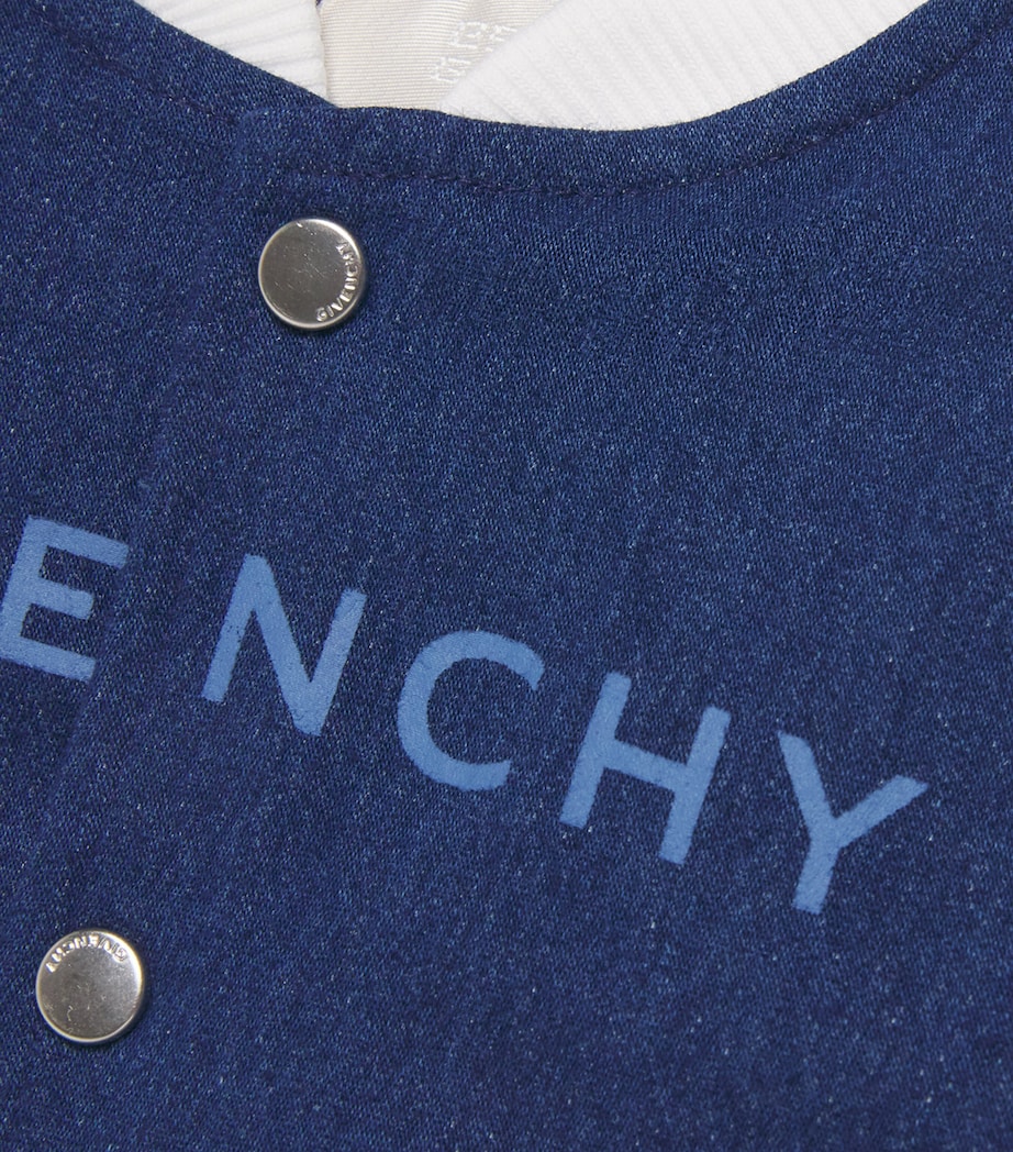 Givenchy Kids Logo Trousers, Cardigan and Top Set (1-18 Months) Denim Blue Image 5