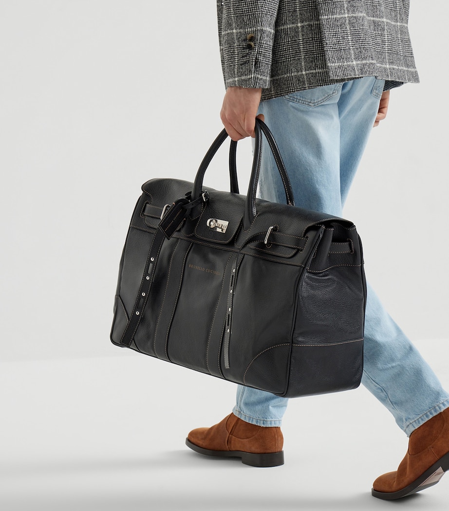 Grained Calfskin Top-Handle Holdall C101 Image 2