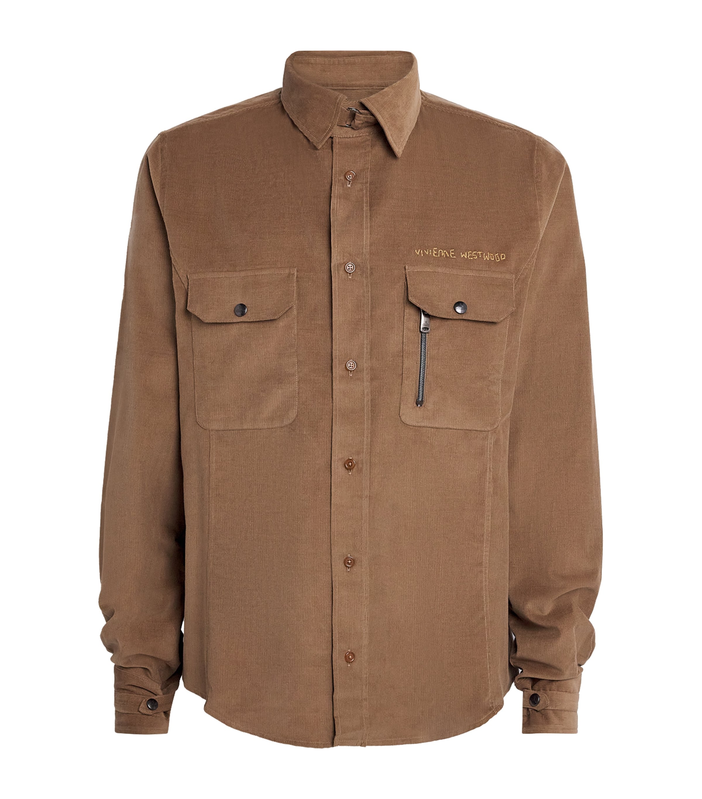 Organic Cotton Thomas Corduroy Overshirt D406 TOBACCO Image 1