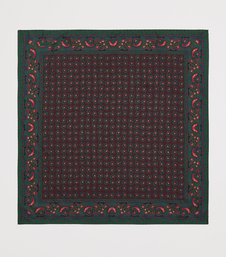 Silk Foulard Bandana DARK RED Image 3