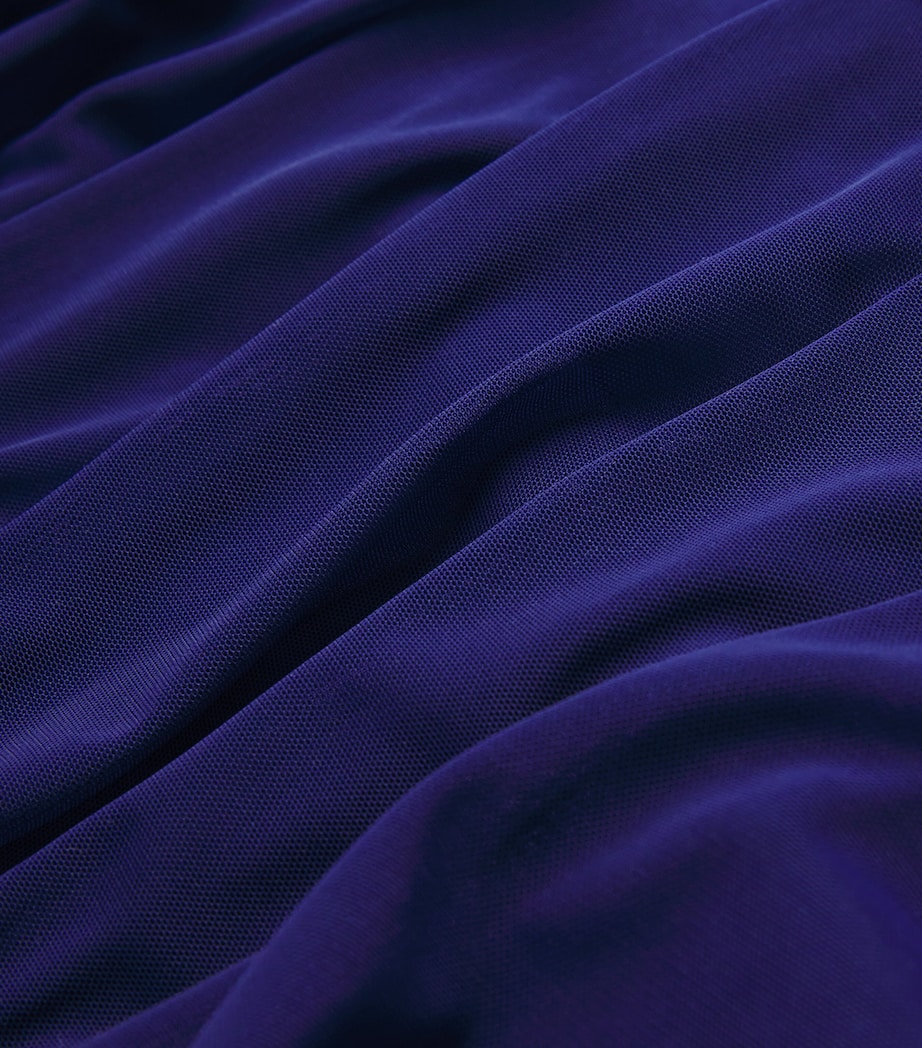 Gathered Tulle Maxi Dress COBALT Image 5