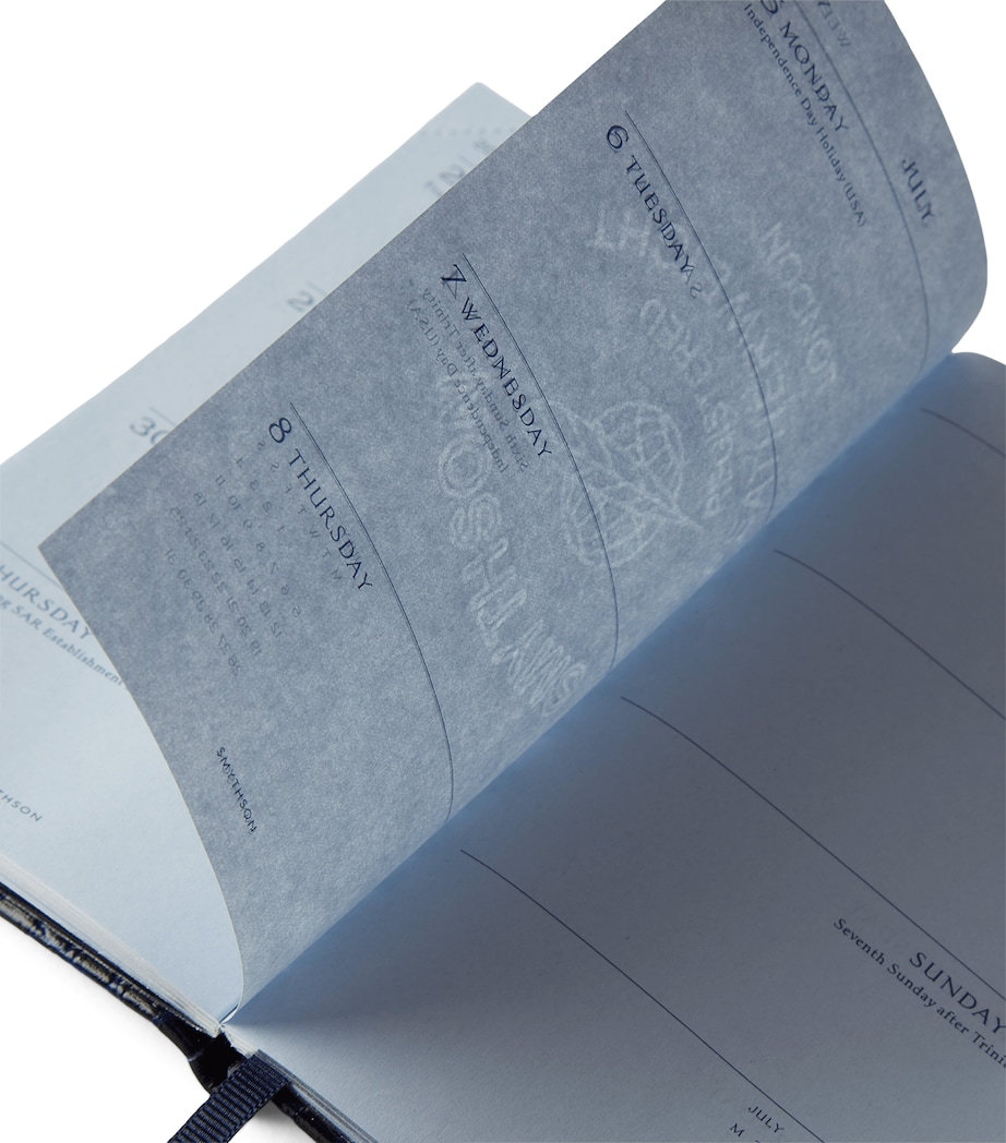 Smythson Leather Panama Weekly Diary 2027 Navy Image 3