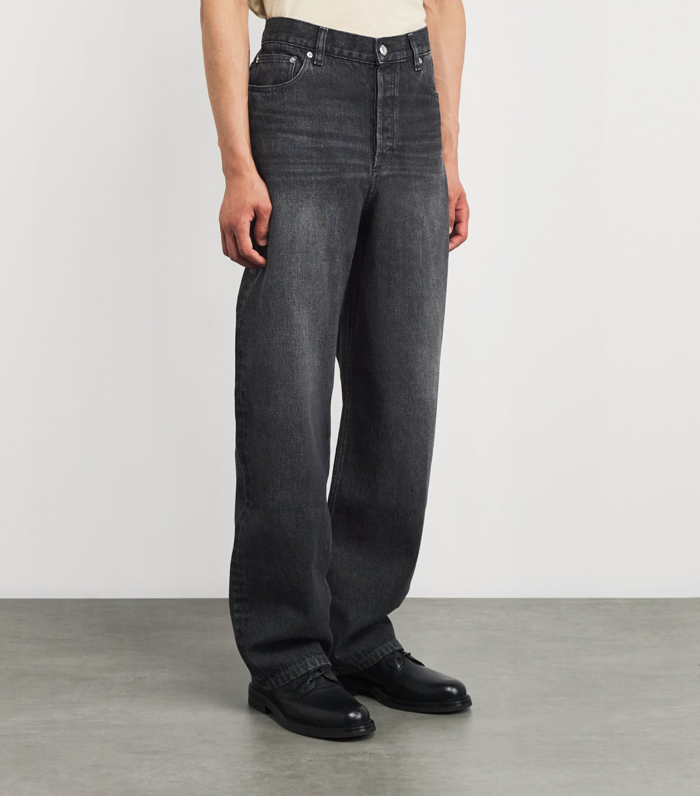 A.P.C. Mens Solal Straight Jeans Lza False Black Image 3