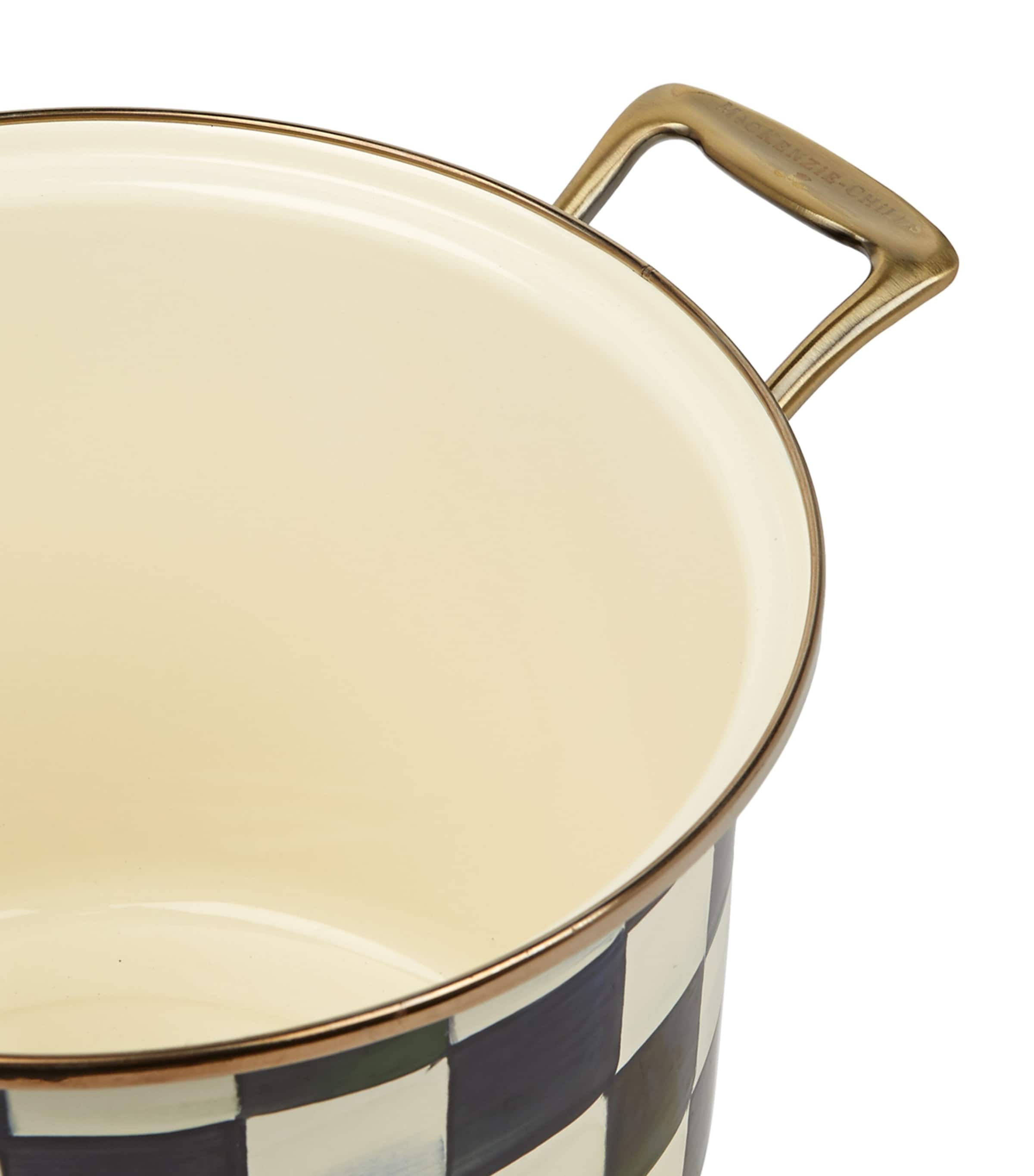 MacKenzie-Childs Courtly Check Stockpot (25cm) Black Image 2