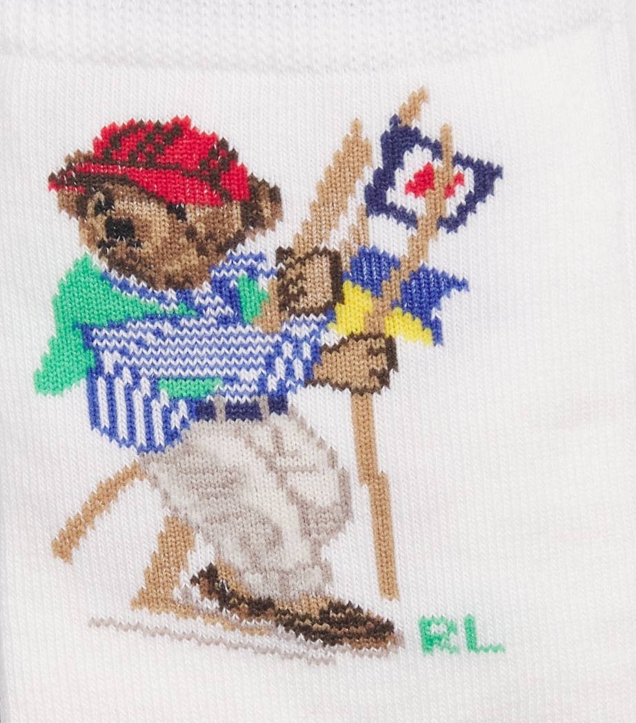 Ralph Lauren Kids Crew Socks (Pack of 3) White Ass Image 3
