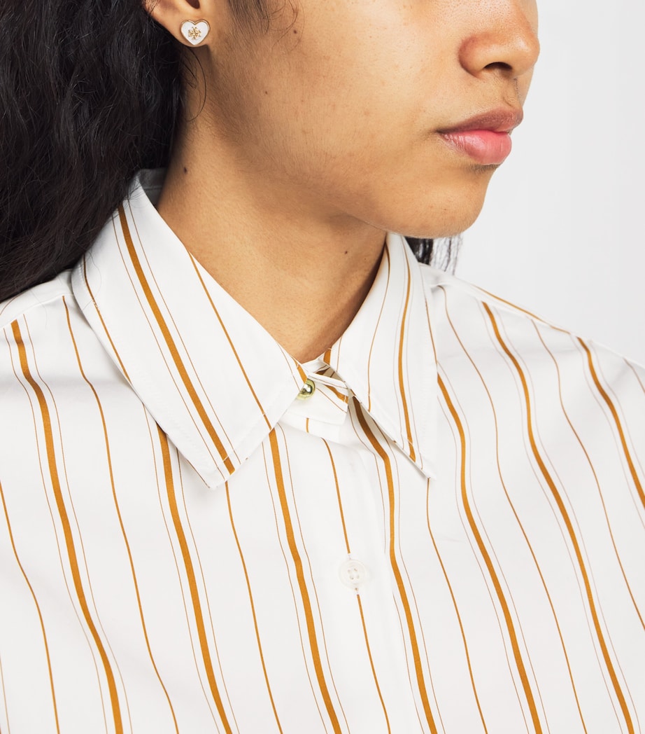 Kira Heart Stud Earrings TORY GOLD / MTHR PRL Image 2