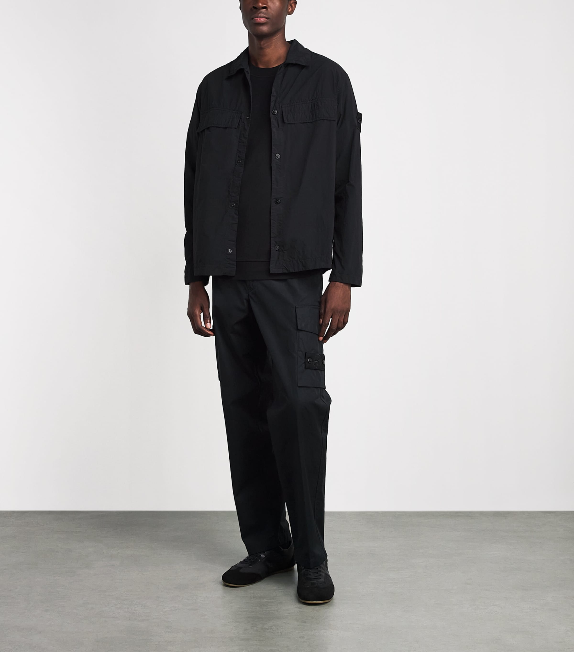 Stone Island Mens Cotton-Canvas All-Weather Ghost Trousers Image 2