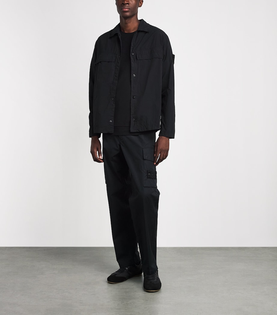 Stone Island Mens Cotton-Canvas All-Weather Ghost Trousers Image 2