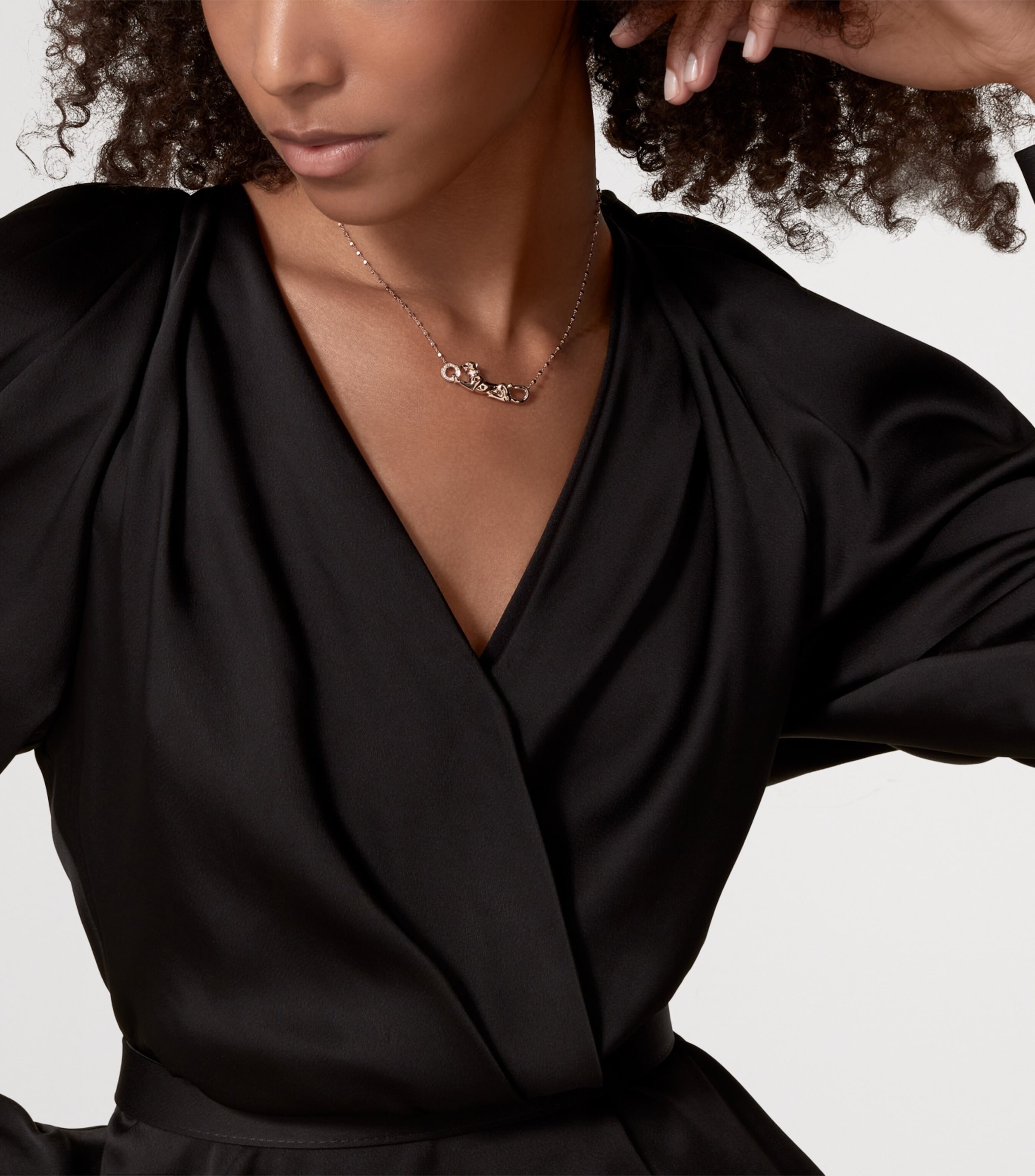 Rose Gold, Diamond and Tsavorite Panthère de Cartier Necklace ROSE GOLD Image 2