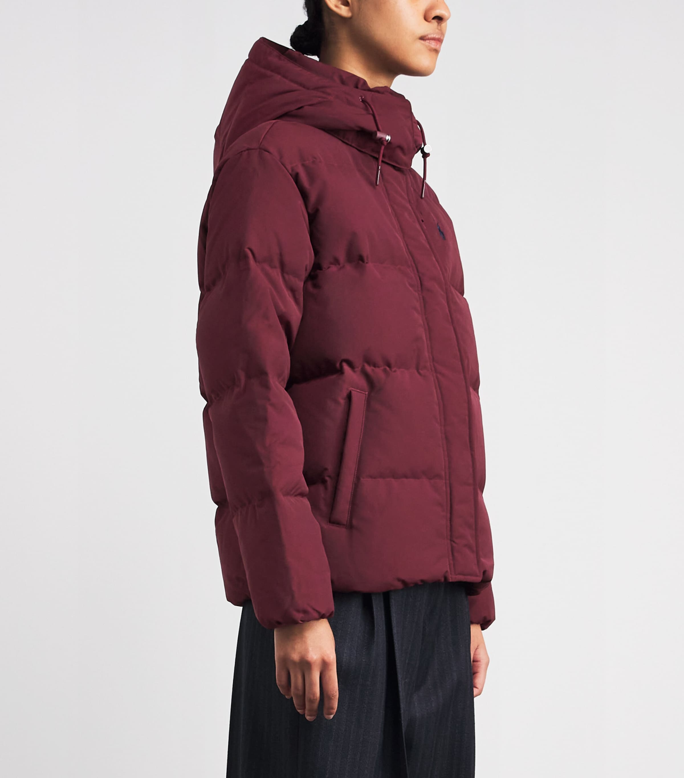 Polo Ralph Lauren Womens Down Puffer Jacket Classic Wine Image 4