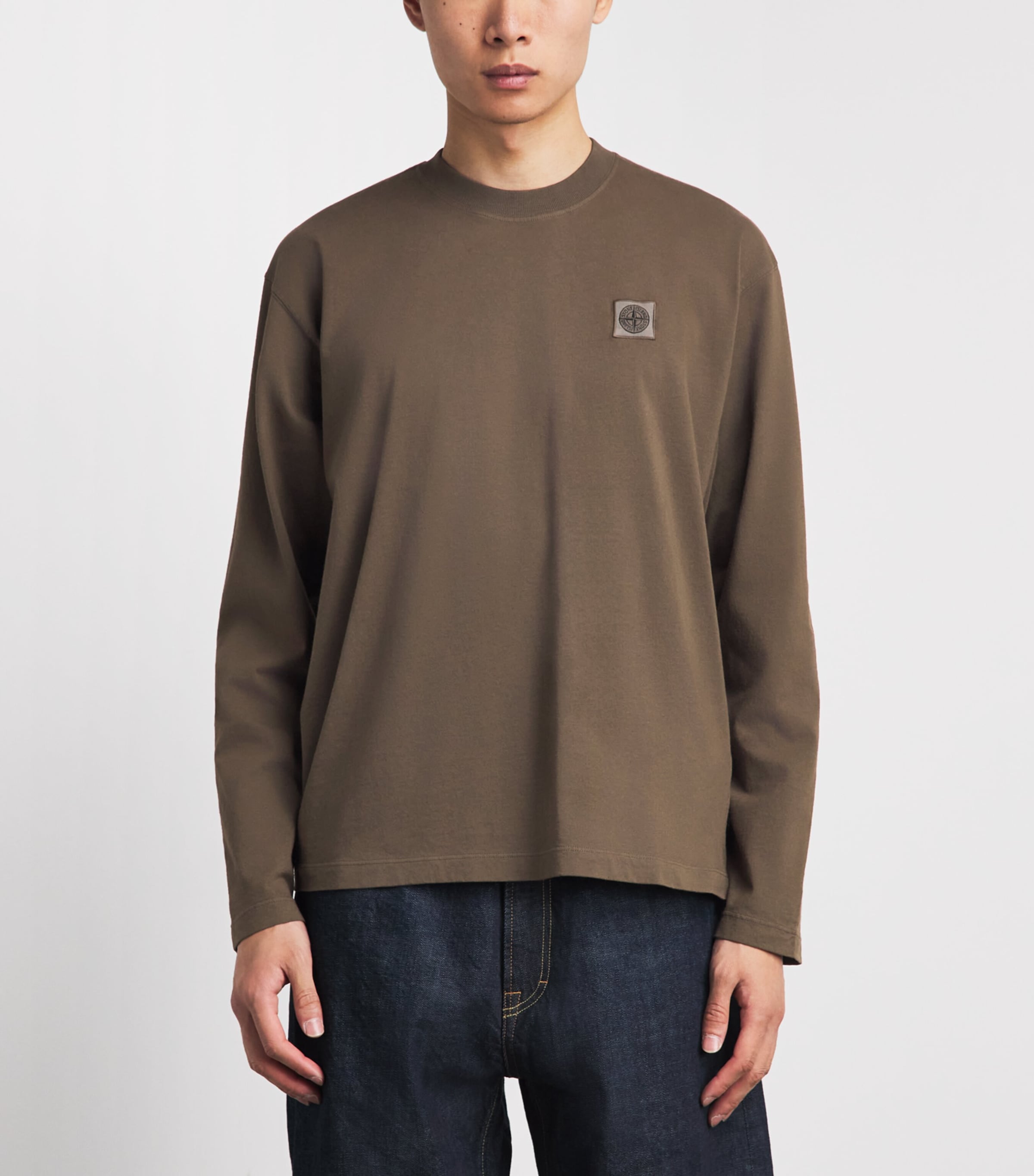 STONE  Ghost Piece ベスト Mサイズ Stone Island Brown GHOST PIECE Long-Sleeve T-Shirt | Harrods US