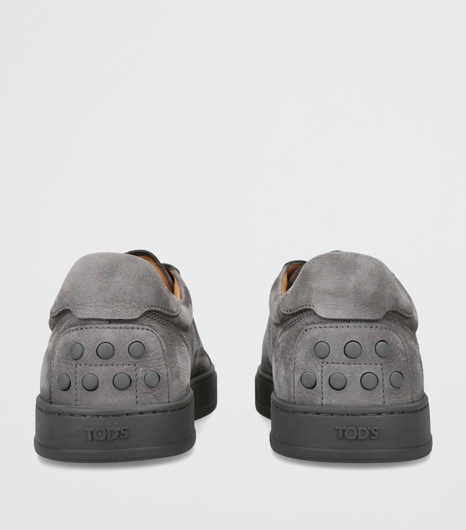 Tod's Leather Elastic Cassetta Sneakers Grey/dark Image 4