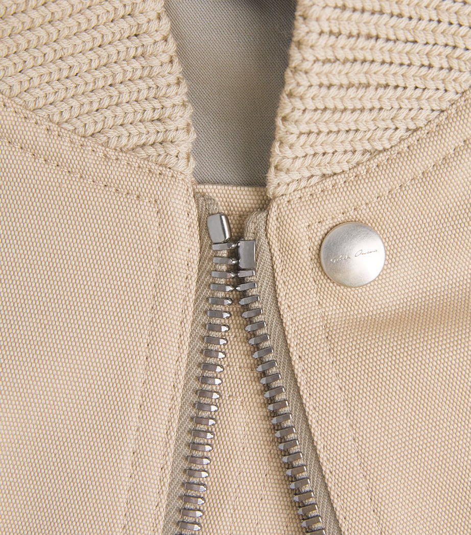 Rick Owens Mens Cotton-Blend Heizer Bomber Jacket Sand/ Image 6