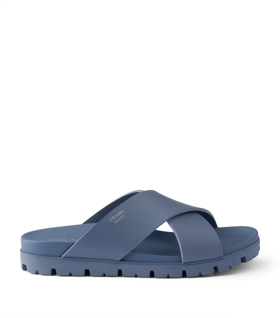 Prada Crossover Sandals Blue Image 1