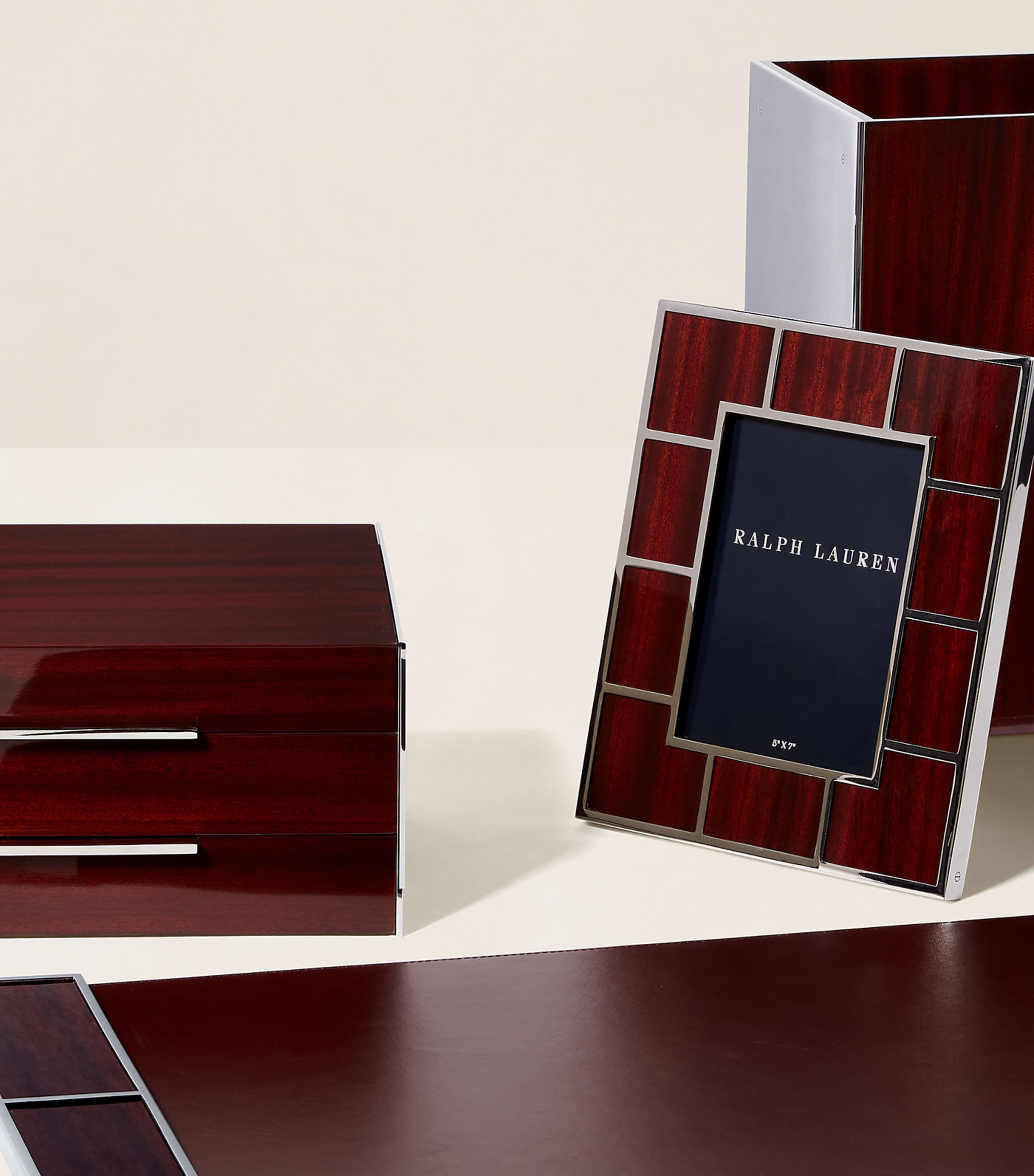 Wood Veneer Hilding Desk Blotter BROWN Image 4