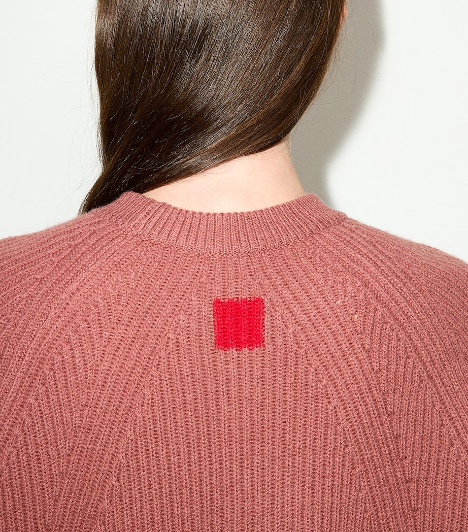 MAX&Co. Womens Wool-Cashmere Balloon-Sleeve Sweater Cocoa Image 4