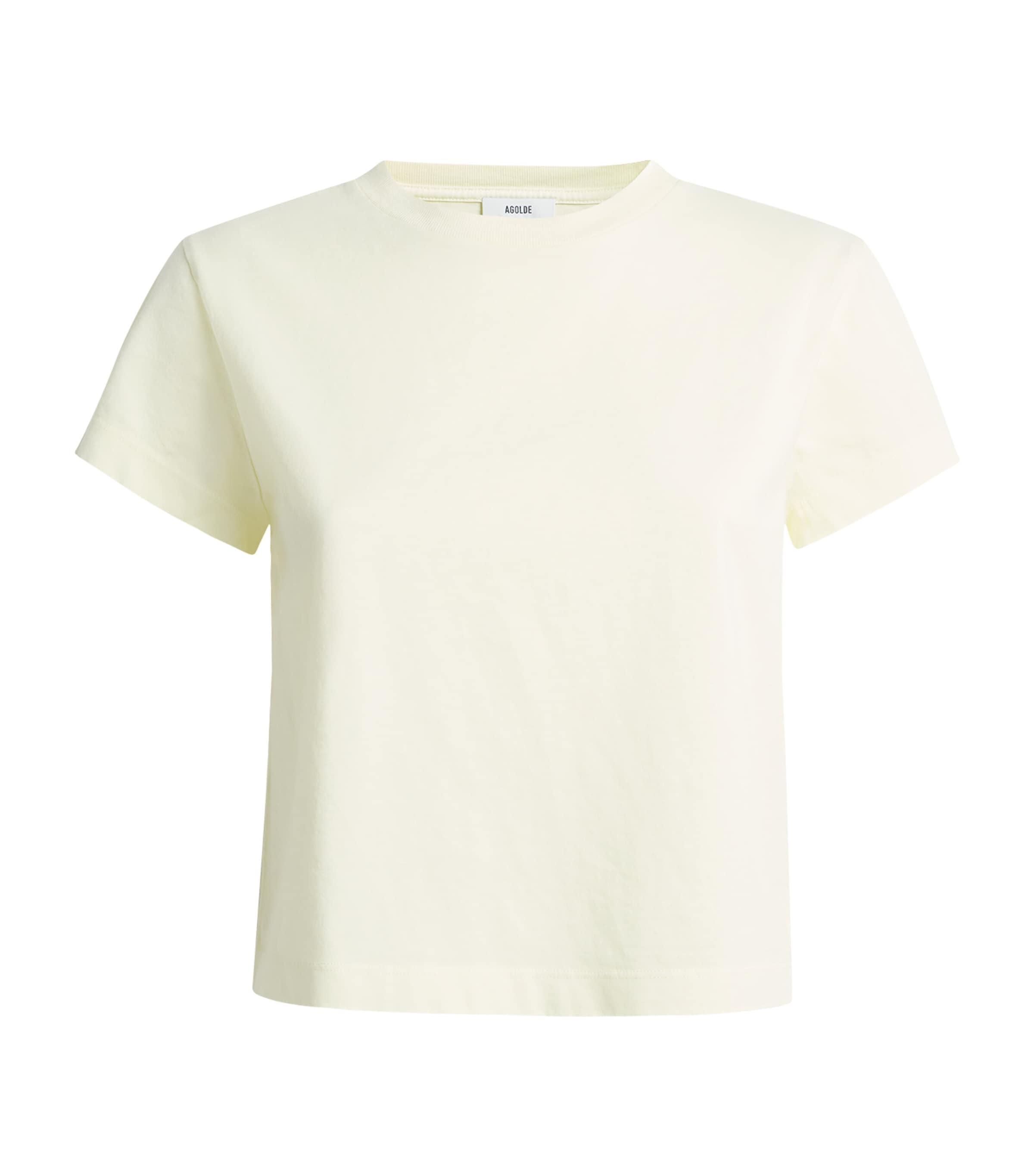 AGOLDE Organic Cotton Adine Shrunken T-Shirt Lemon Drop Image 1