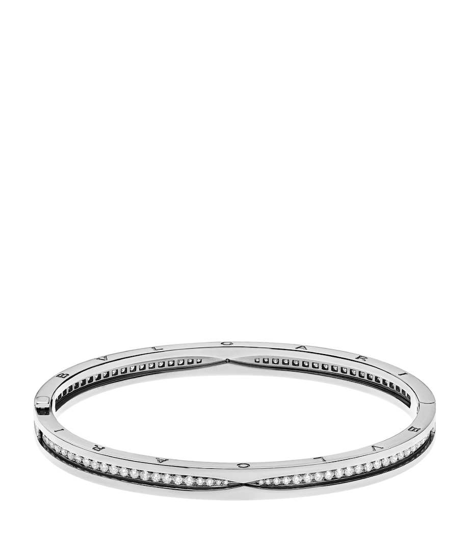 White Gold and Diamond B.zero1 Bangle WHITE GOLD Image 2